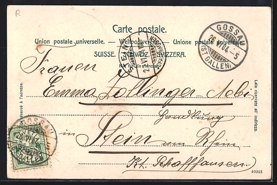 Cartoline postali: Gossau /St. Gallen, Protestantische Kirc – Usato da Berlin venduto da bartko-reher 1
