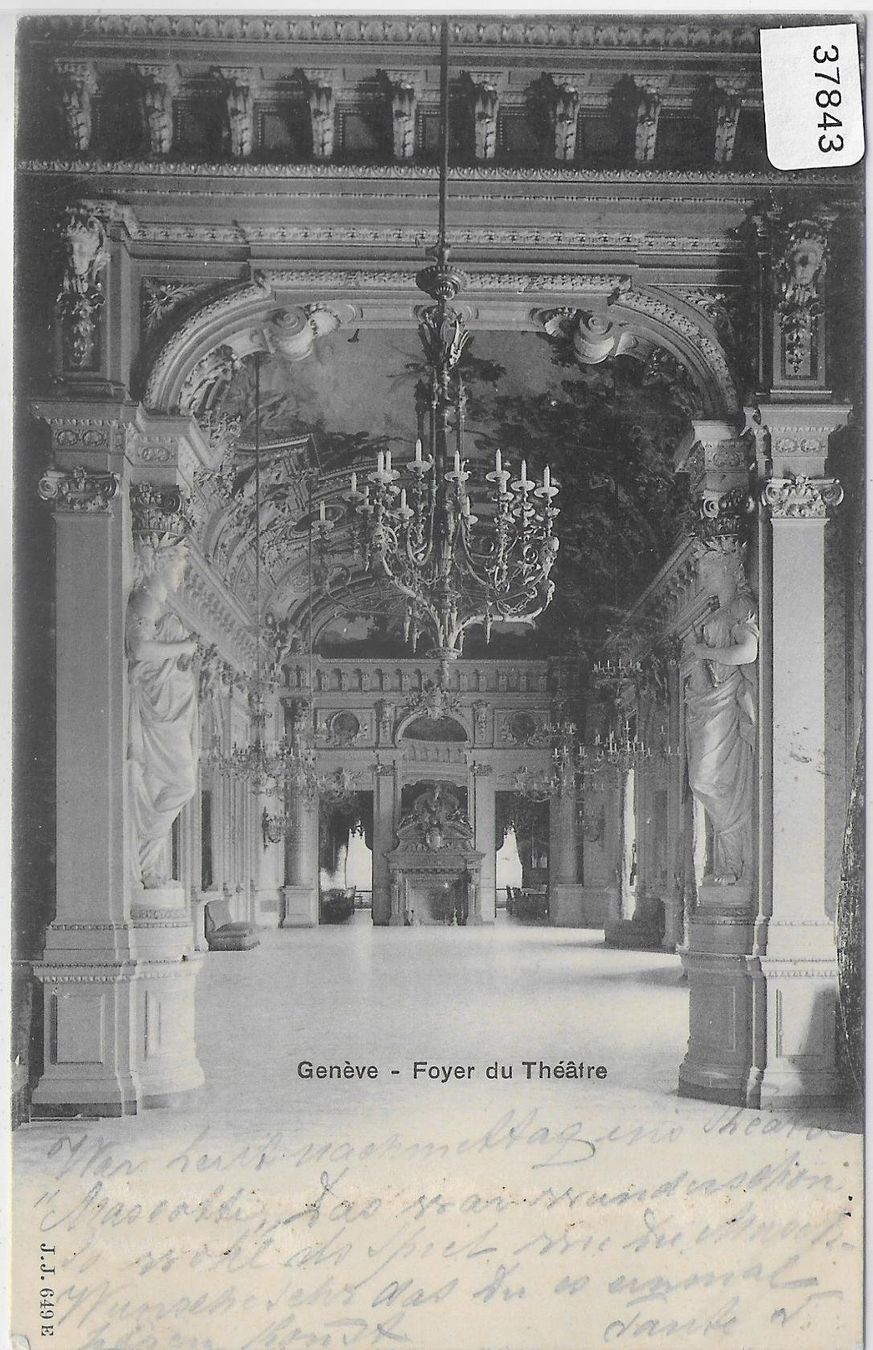 Cartoline postali: Geneve - Foyer du Theatre – Usato da Ettingen venduto da Kartenplanet