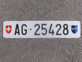 Auto Nummer Kontrollschild AG 25428