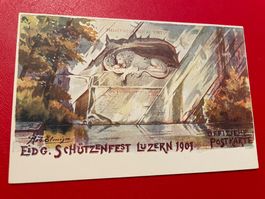 1901 Eidgenössisches Schützenfest Luzern // ungelaufen