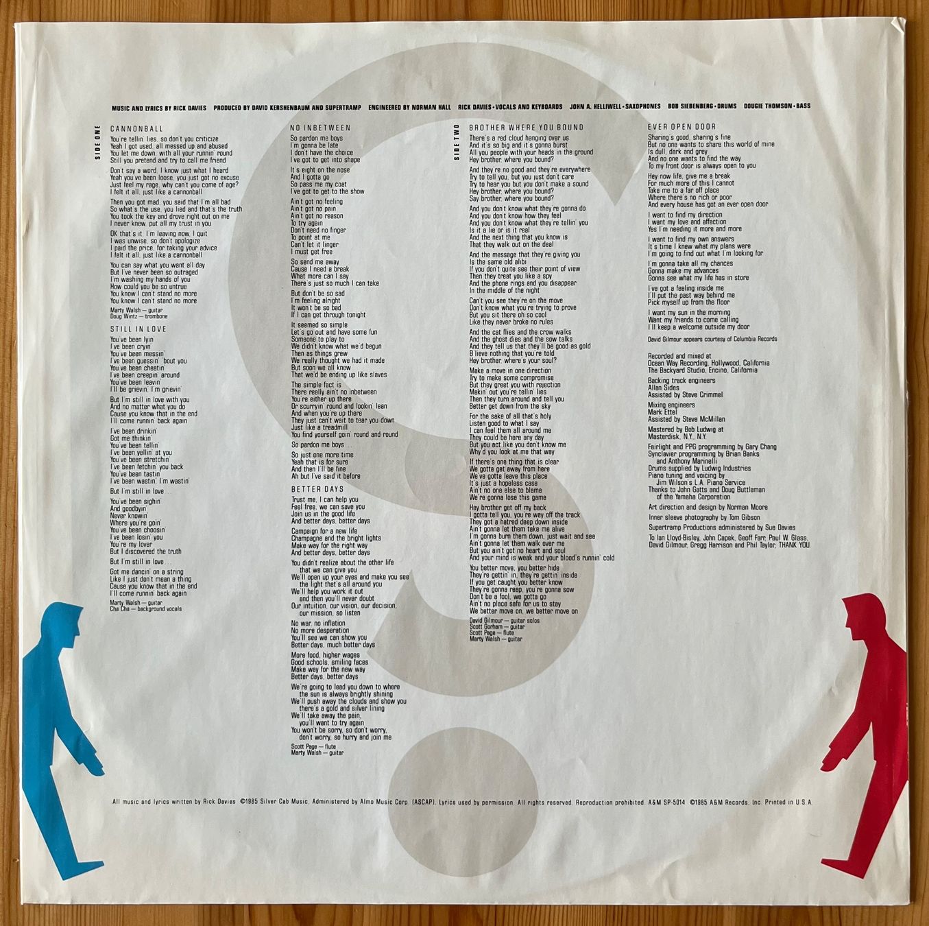 Schallplatten: Supertramp-  Brother where you bound - LP 12" – Gebraucht aus Zürich von Gurkis 3