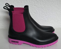 Verbenas Gummistiefel, Schwarz/Pink, Gr. 37, Neu !