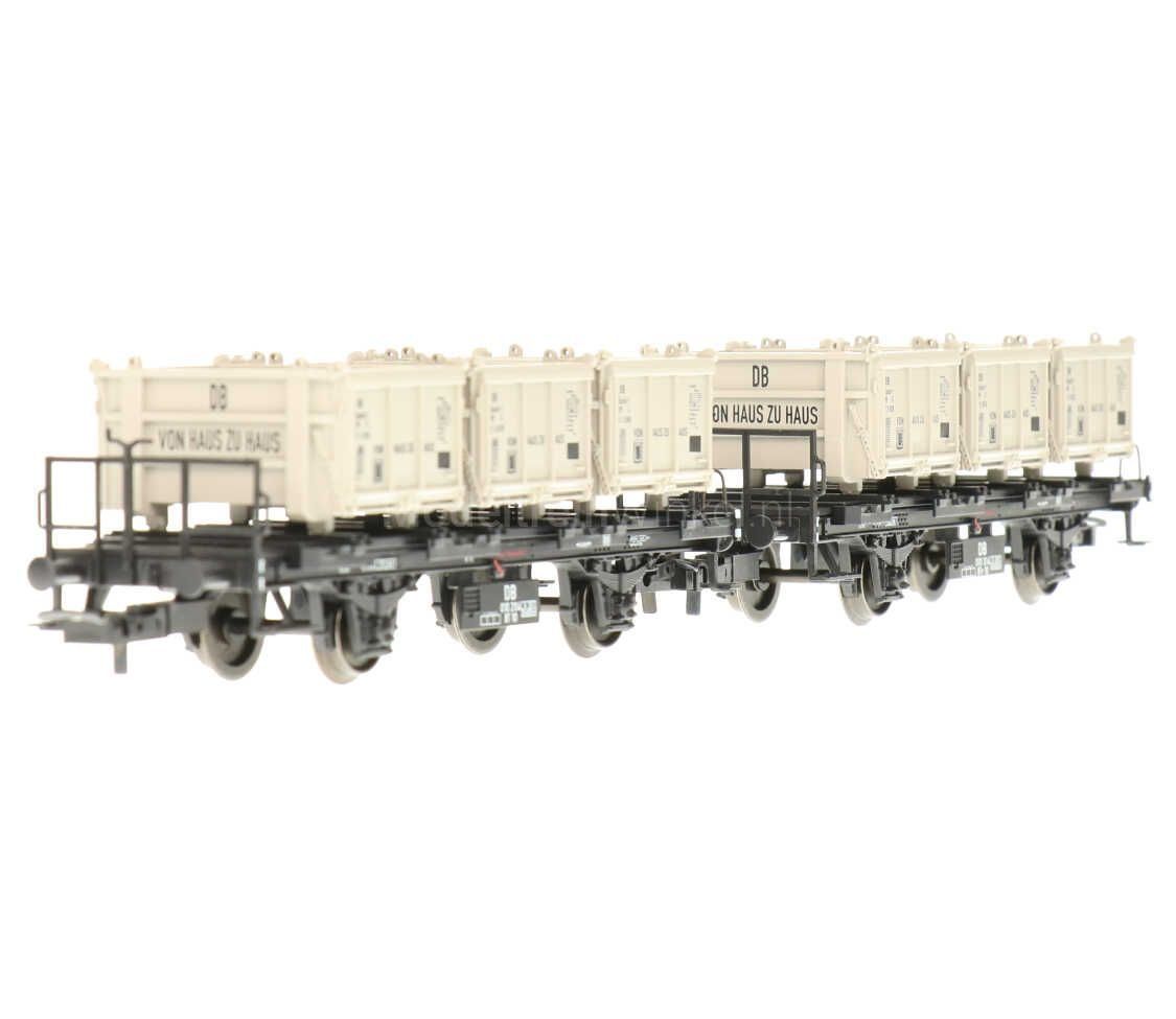 Trix Modellini di ferrovie: Trix 23958 DB Behältertragwagen Set – Nuovo e nell'imballaggio originale da Derendingen venduto da Benfis 1