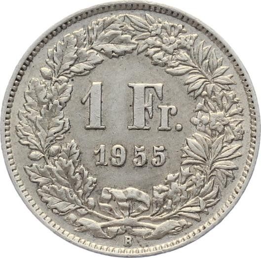 Tutti le monete: 1 Fr 1955 B ----------- Silbermünze – Usato da Knutwil venduto da muenzen-oli