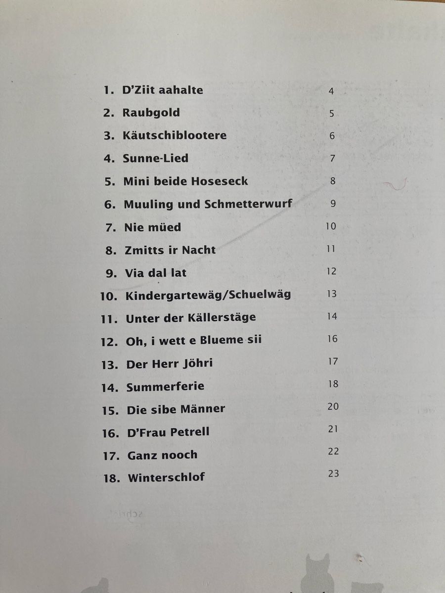 Libri: Liederheft L. Bardill, L. Pauli – Usato da Frenkendorf venduto da helping5 1