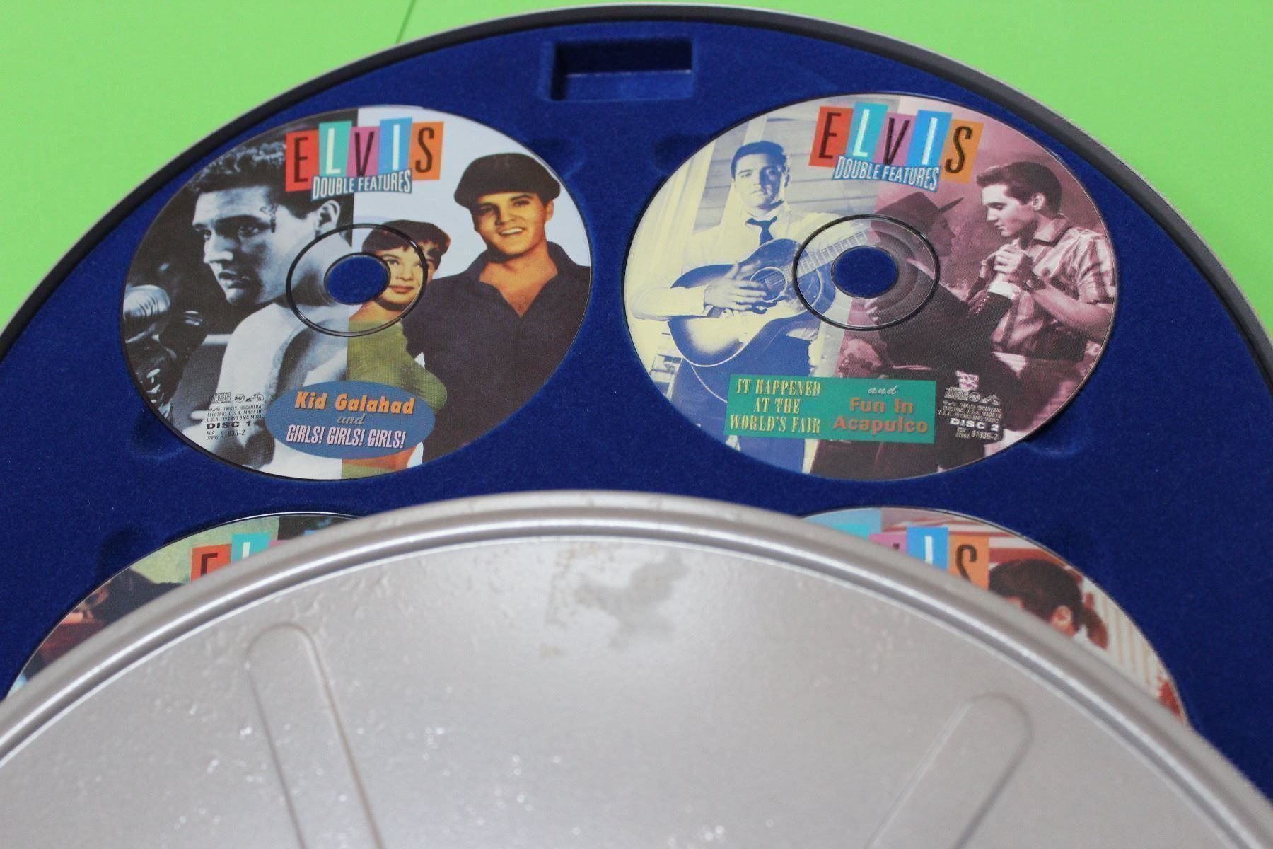 CDs: ELVIS PRESLEY - DOUBLE FEATURES 4CDs IN BLECHBOX 1993 – Gebraucht aus Tübach von JamesStone 4