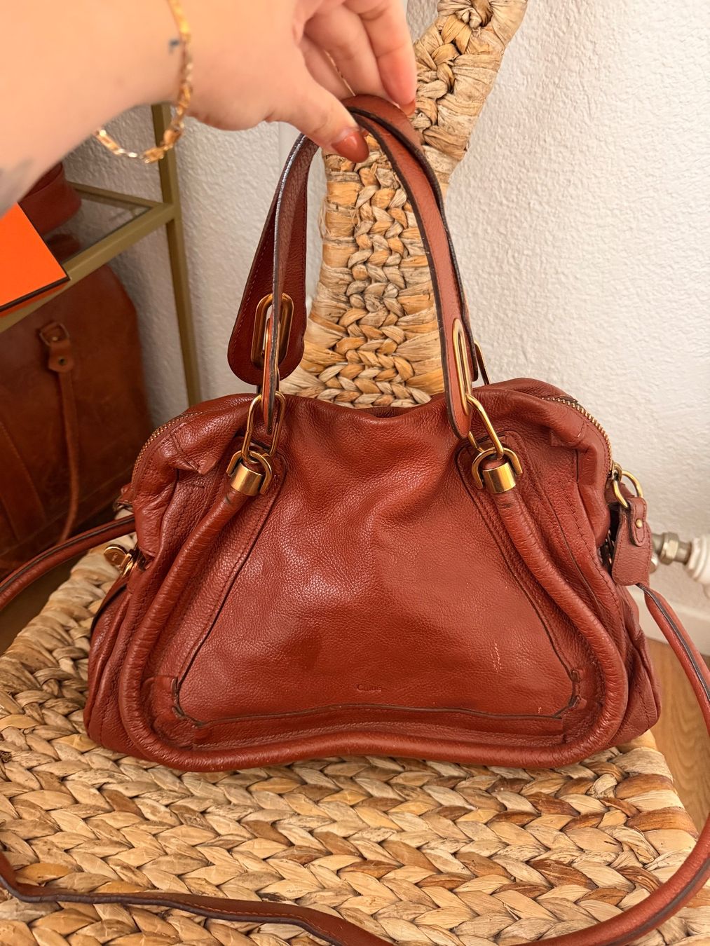Chloé Taschen für Damen: Chloe Paratay Tasche rost – Gebraucht aus Samstagern von flowergirlshop