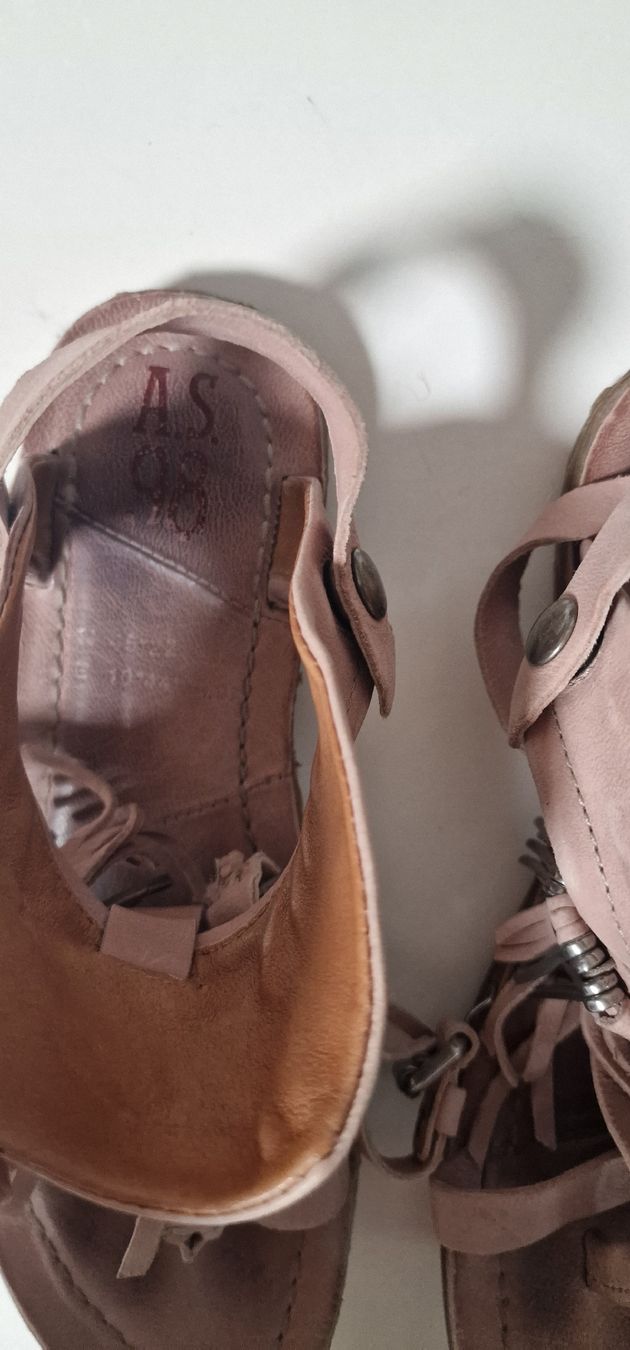 A.S.98 Scarpe da donna: AS98 Sandalen, rosa Leder, Gr. 38 – Usato da Chur venduto da car_5clc 2