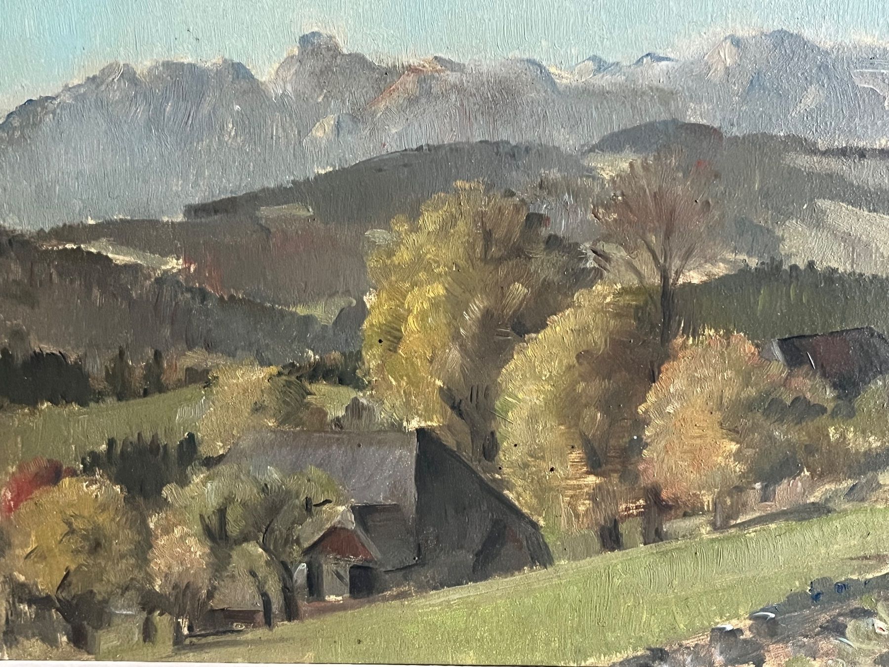 Dipinti: ALFRED ANKLIN Schweizer Alpen Landschaft Ölgemälde – Usato da Basel venduto da PAUL_ART 6