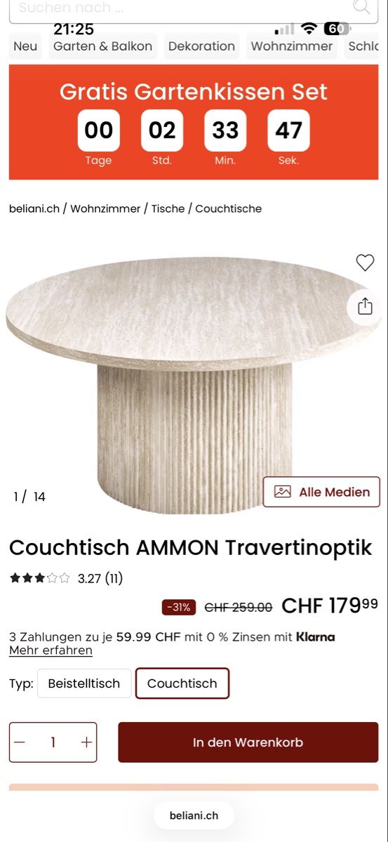 Tavoli: Couchtisch und Nebentisch  – Usato da Steinhausen venduto da Alekss18 3