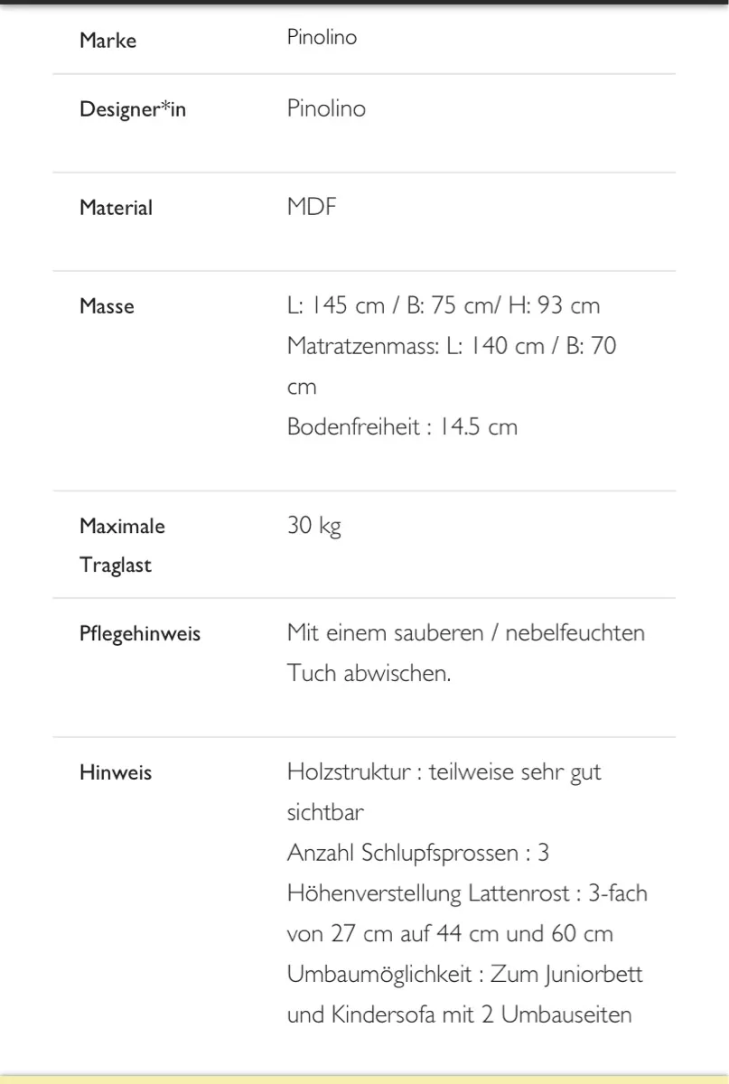 Pinolino Betten: Babybett – Gebraucht aus Luzern von Pyma 4
