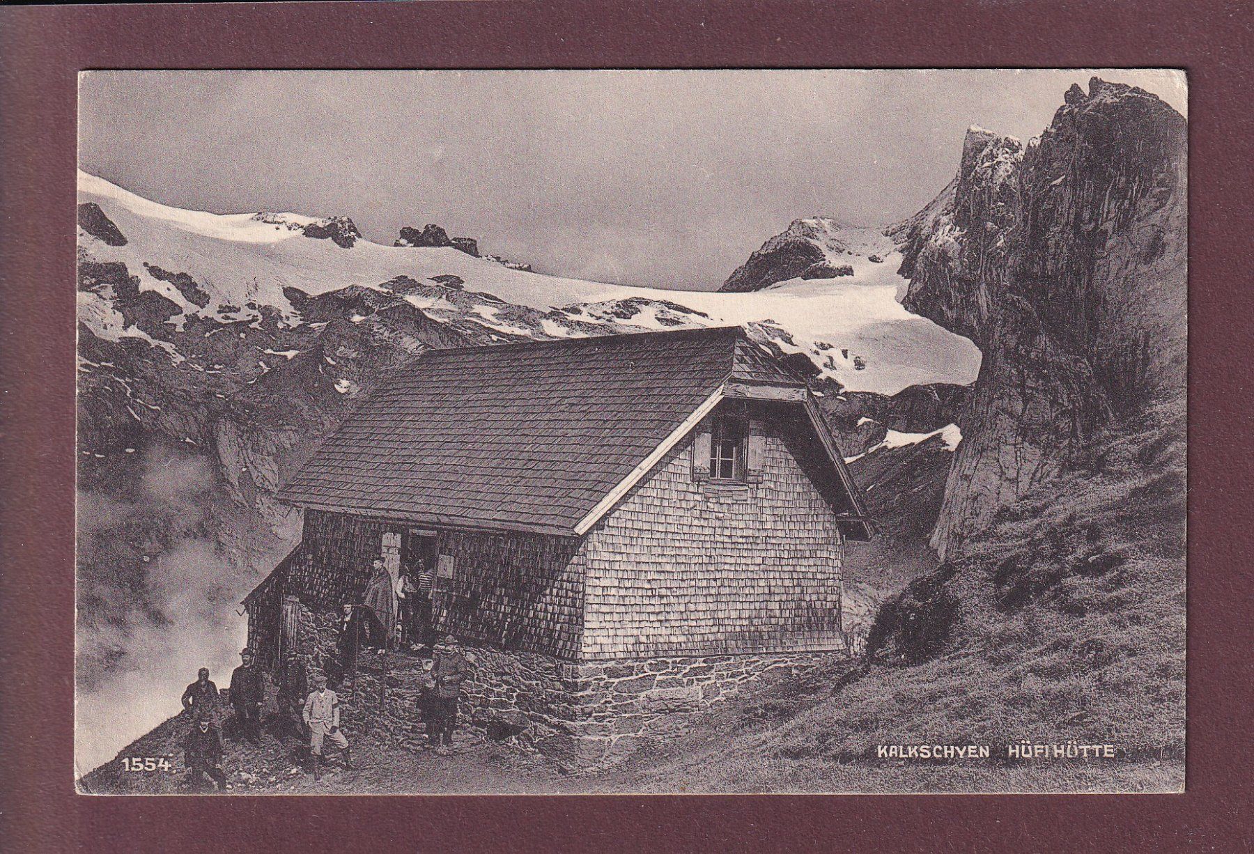 Cartoline postali: KALKSCHYEN HÜFI HÜTTE - Leute – Usato da Pully venduto da nicecards