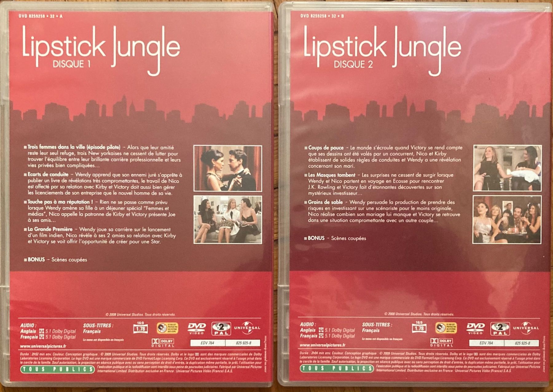 Tutti i DVDs: LIPSTICK JUNGLE (SAISON 1) – Usato da Poliez-Pittet venduto da Newtown-Records 3