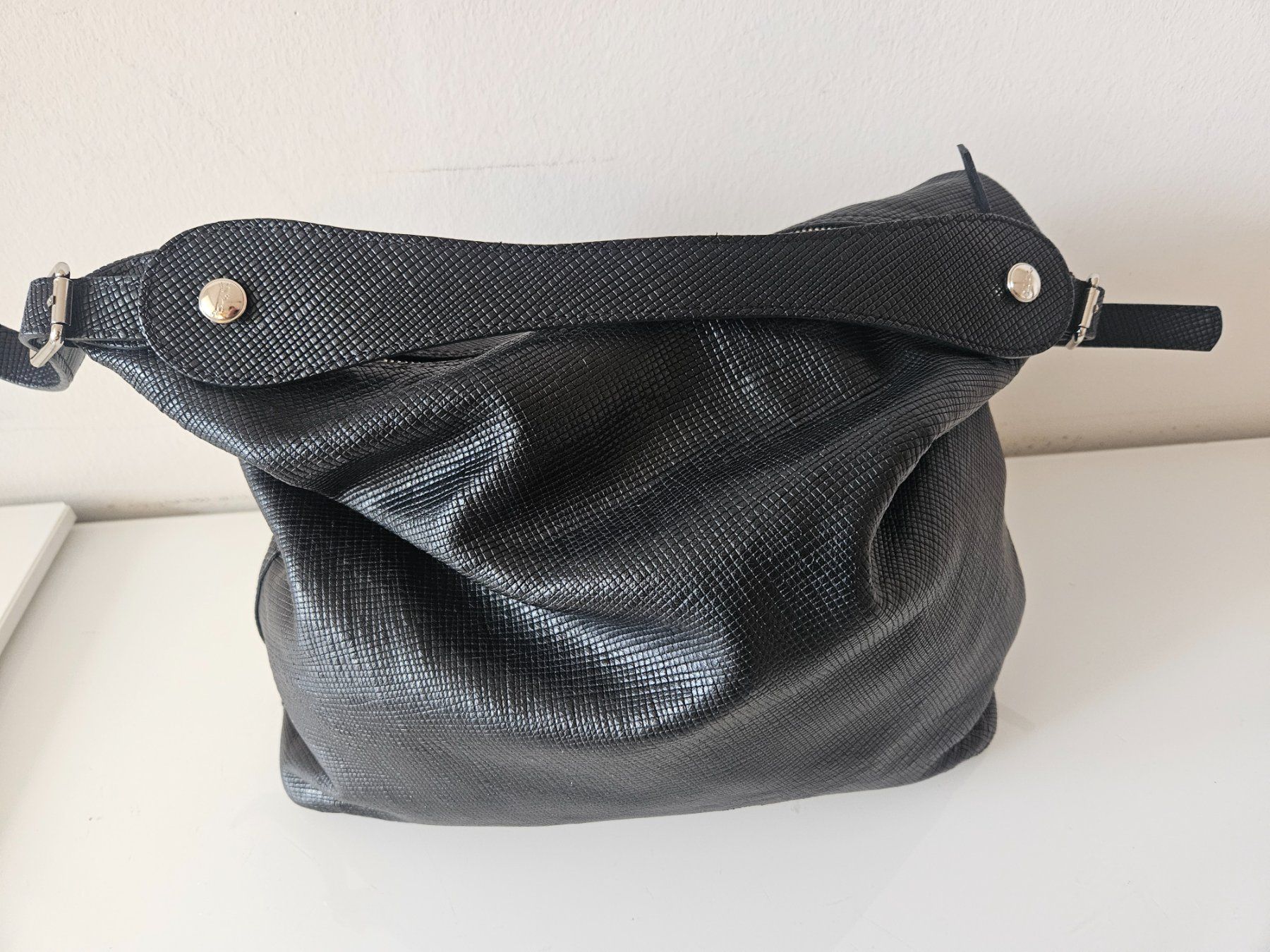 Longchamp Borse da donna: Longchamp Hobo Tasche Schwarz Silber – Usato da Bern venduto da Alea6892 3