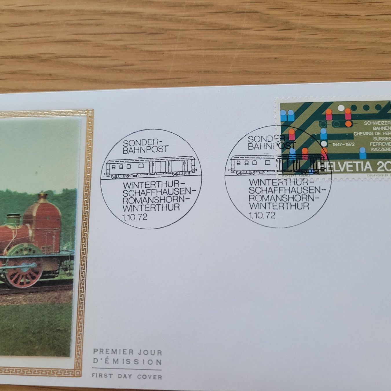 Alle Briefmarken: FDC mit Seidenbild 1972 – Gebraucht aus Biel/Bienne von Destockweb 1