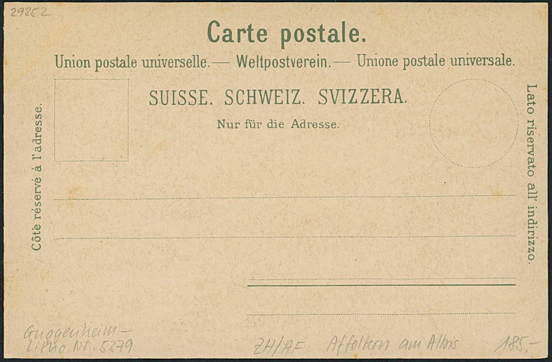 Cartoline postali: ZH Affoltern am Albis - Litho – Nuovo (secondo la descrizione) da Schindellegi venduto da leecollect 1