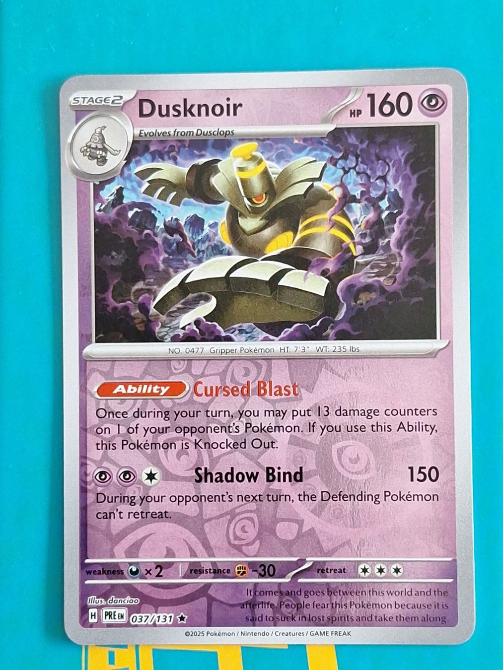 Pokémon Carte collezionabili: Dusknoir - Reverse Holo - Pokemon Prismatic Evolution #1.6 – Usato da Altstätten SG venduto da GGsGameshop