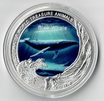 Blue Whale_Underwater World Treasure Animals_Gedenkmedaille