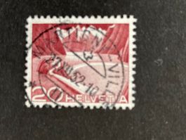 Schweiz 1951 Grimsel 20 Vollstempel MARTIGNY-VILLE 27.XII.52