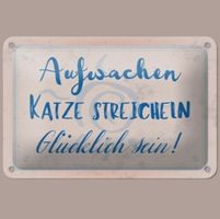 🔥 KATZE STREICHELN Blechschild 🩷 12x18cm OVP 🔥