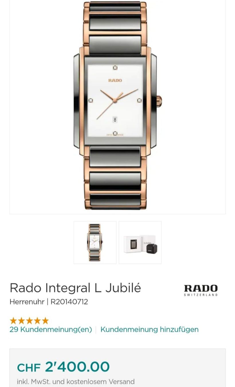 Rado Orologi: Rado Integral L Jubilé – Nuovo e nell'imballaggio originale da Zürich venduto da pra_9m9v 1