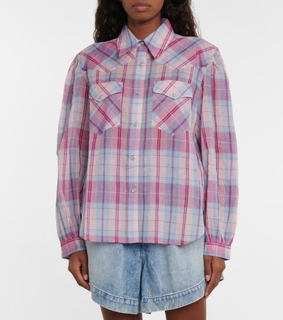 Isabel Marant Étoile „Bethany“ Blouse Shirt Rosa/Blau – Neu