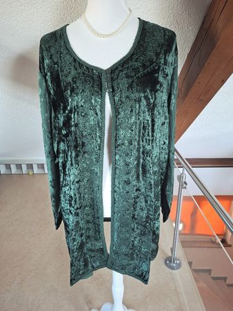 Boom Baba Samt Bluse, Dunkelgrün, Einheitsgrösse Neu