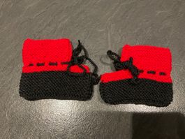 Handgestrickte Baby-Finkli Bebeschühchen