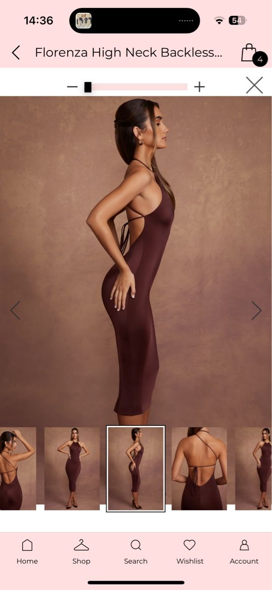 Vestiti: High Neck Backless Midaxi Dress in Brown – Nuovo e nell'imballaggio originale da Marly venduto da Cici_closet 2