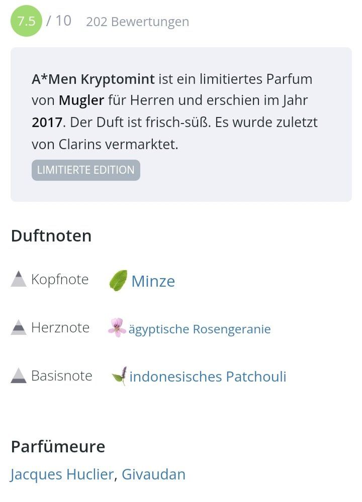 Mugler Profumi & Eau de Toilette: 5 ml KRYPTOMINT MUGLER A*MEN ABFÜLLUNG – Nuovo (secondo la descrizione) da St. Gallen venduto da CaliSunshine 3