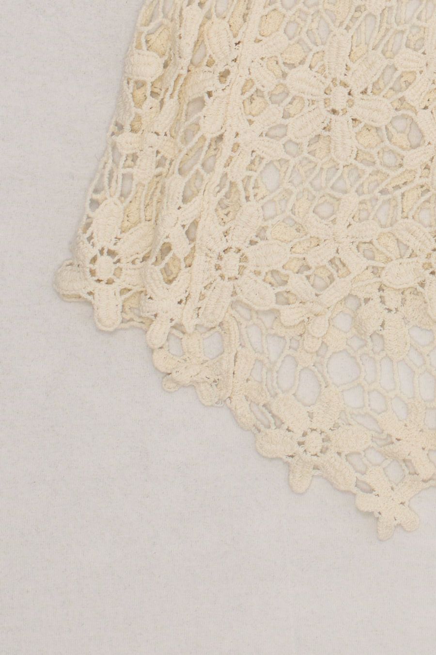 Top: Blouse Crochet Écru Manches Courtes T. L – Usato da Fribourg venduto da re-fine 6