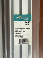 4x Micasa Flächenvorhangprofile, Verbinder+Endkapp