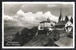 AK Walzenhausen, Hotel Rheinburg, 1956