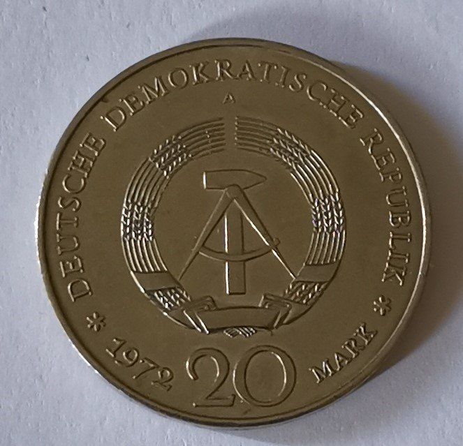 Tutti le monete: DDR 20 Mark 1972 Friedrich von Schiller – Usato da Mönchaltorf venduto da hiukset 1