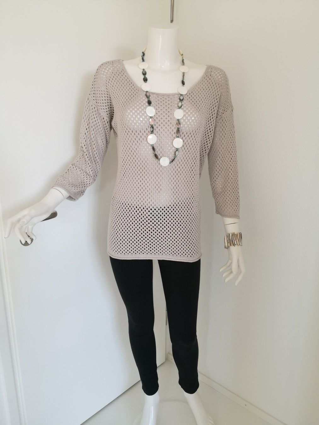 Maglioni & Felpe: 🤩STREET ONE STRICK-PULLOVER BEIGE GLANZIG – Usato da Olten venduto da Naja-Twins-Twins 3