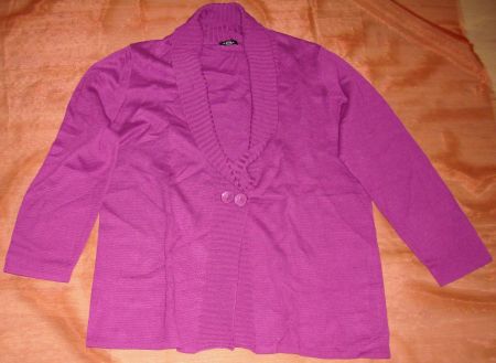 Feinstrick - Jacke, Gr. 48, Himbeer *VERA S edition*