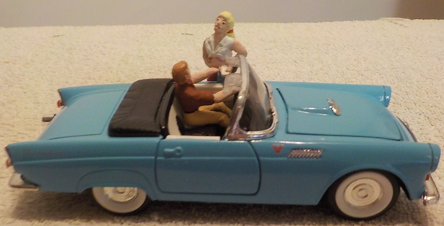 Ford Modellini d'auto: 1955 Ford Thunderbird Cabrio Druckgussmodell – Usato da Bülach venduto da Freieck 3