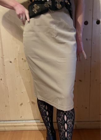 MaxMara gonna di lana 100%naturale- M/L, colore nudo