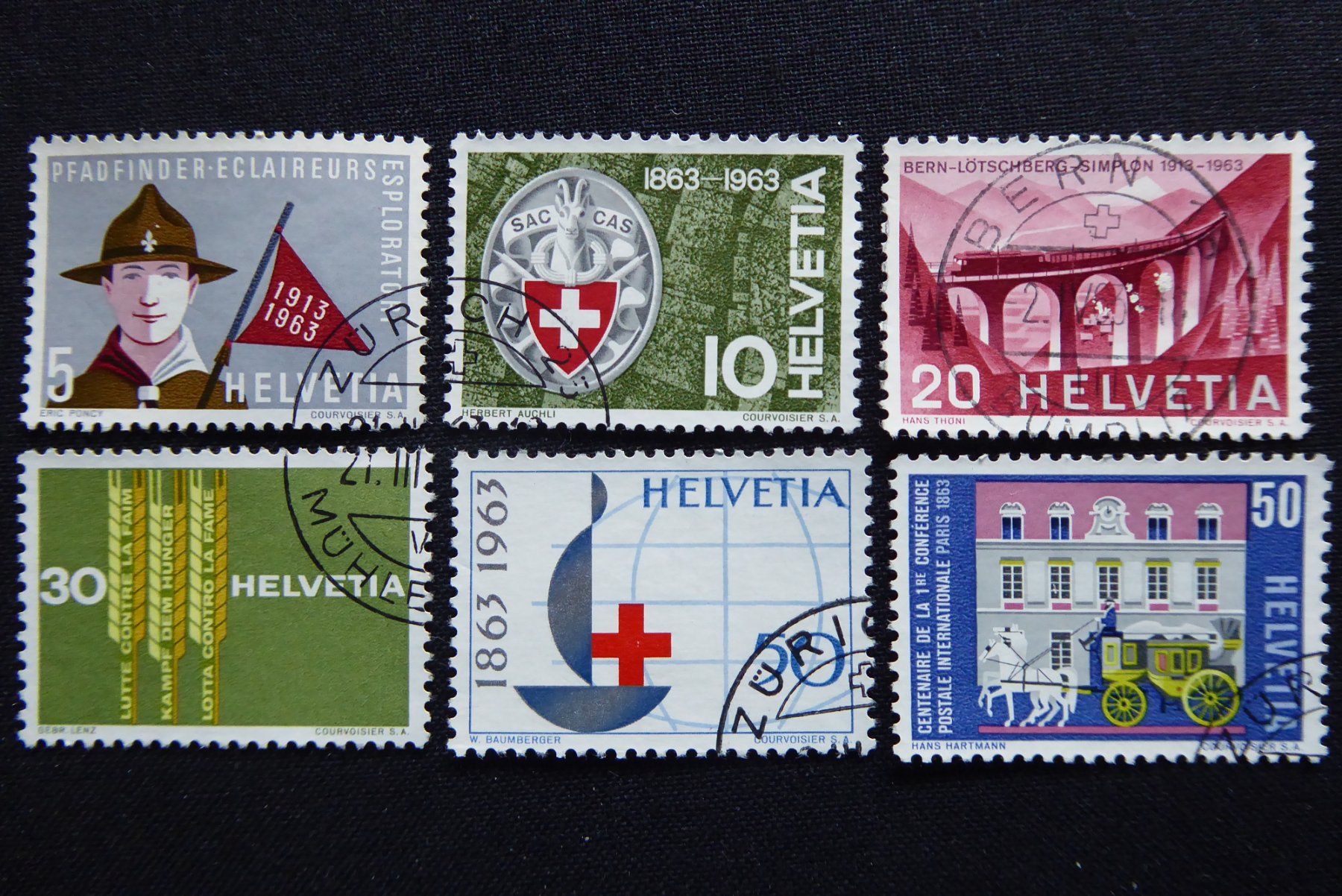 Alle Briefmarken: (S435) 1963: 395 - 400 gestempelt – Gebraucht aus Basel von scholle50