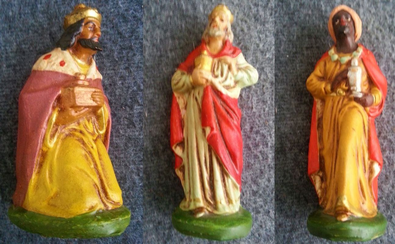 Figuren: KRIPPENFIGUREN, Konvolut 7 Figuren, um 1940 – Gebraucht aus Oberriet SG von ganesh435 7
