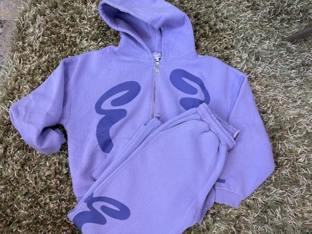 Felicious Jogginghose mit Hoodie in Lila, Gr. XS
