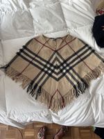 Poncho Burberry en laine authentique, motif iconique, T.U.