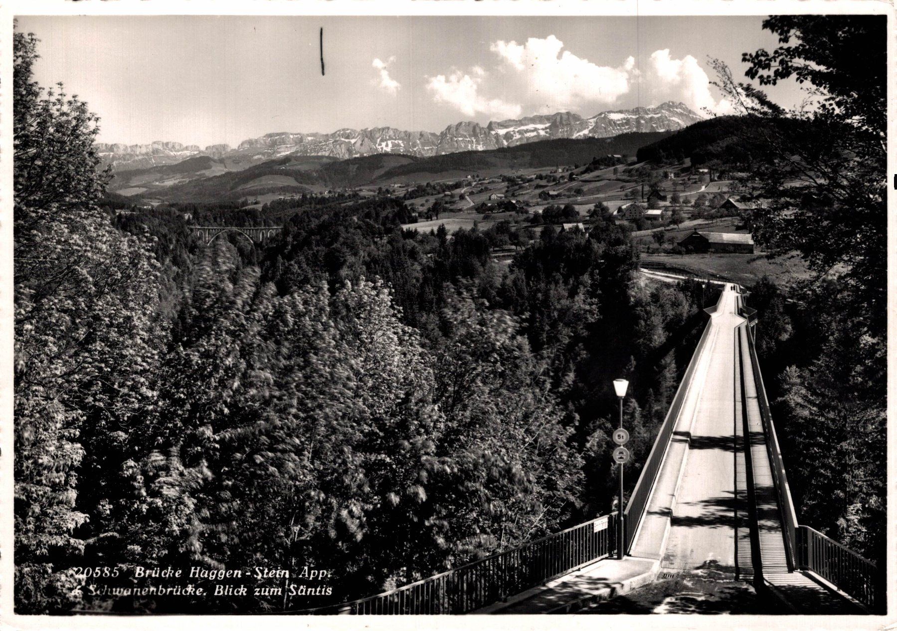 Cartoline postali: Brücke Haggen - Stein App. Schwanenbrücke – Usato da Bronschhofen venduto da Astore