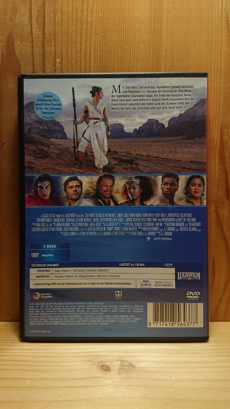 Tutti i DVDs: STAR WARS Der aufstieg Skywalkers DVD – Usato da Wilderswil venduto da Exebub 1