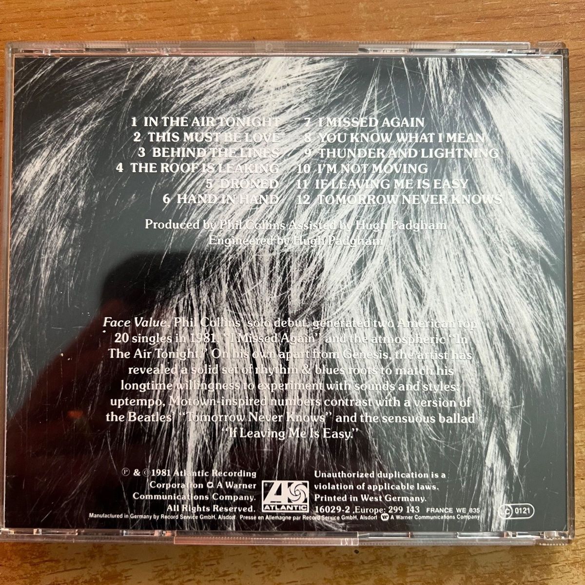 CD: Phil Collins - Face Value / CD - D-Press. 198? – Usato da Gais venduto da soundcave57 1