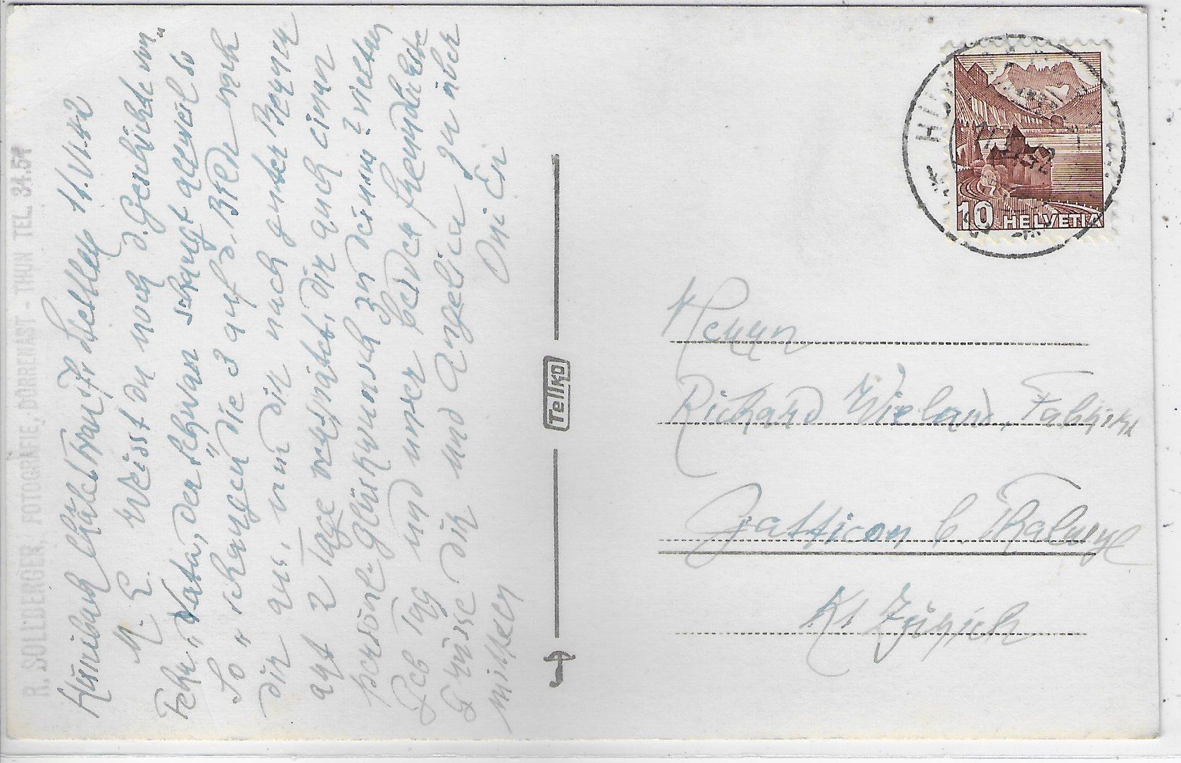 Cartes postales: Am Thunersee mit Schwäne – D'occasion à Ettingen par Kartenplanet 1