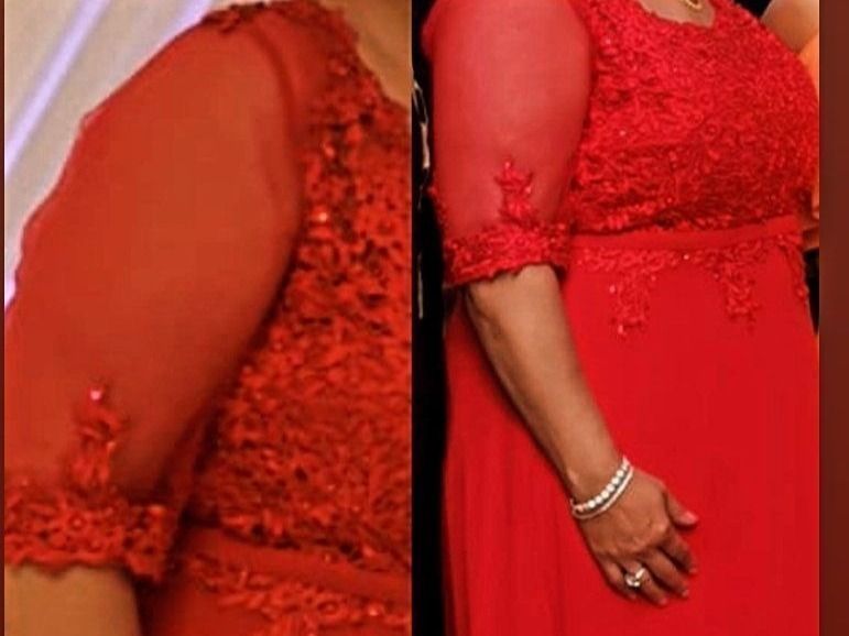 Vestiti: Rotes Abendkleid lang – Usato da Worben venduto da Marcodos 1