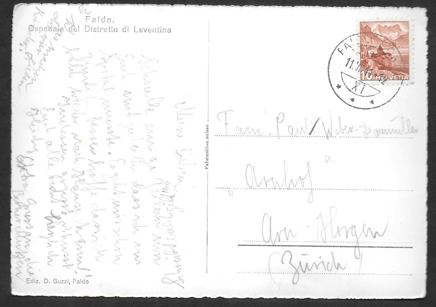 Cartoline postali: Faido Ospedale del Distretto di Leventina – Usato da Olten venduto da clotaldi 1