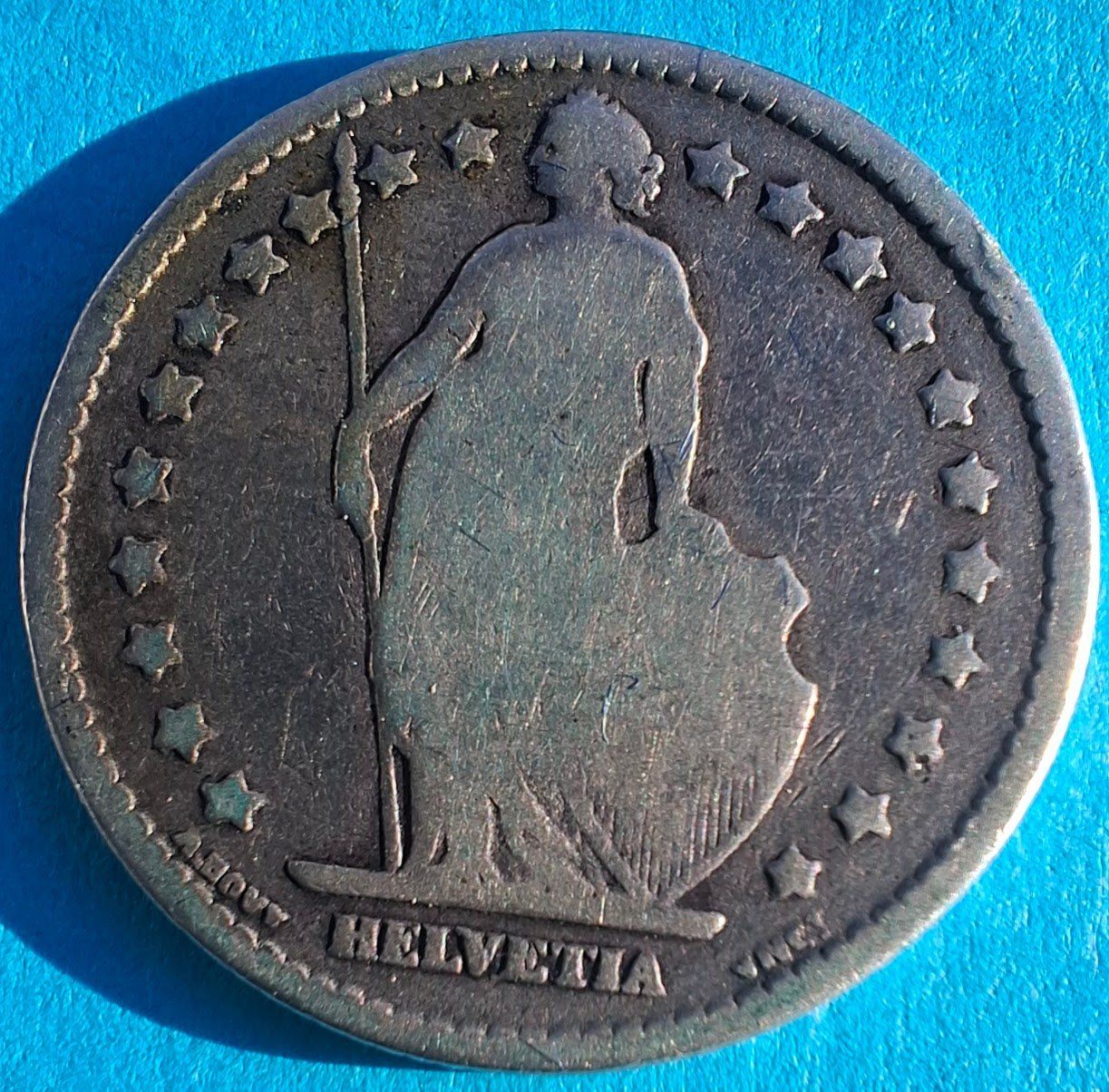 Alle Münzen: CHF___1.00 1877 SS – Gebraucht aus Fribourg von Kiki020 1