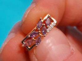 Ohrringe vergoldet 585, 3.7g, mit Zirkonia